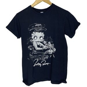 BETTY BOOP X HARLEY BLACK SHORT SLEEVE  T-Shirt SMALL BY BRISCO BRANDS